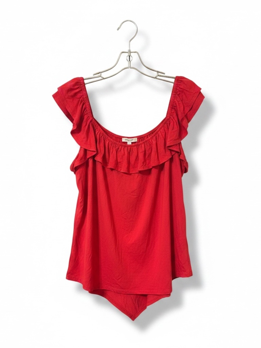 Evans Sleeveless Ruffle Scoop Tank Top